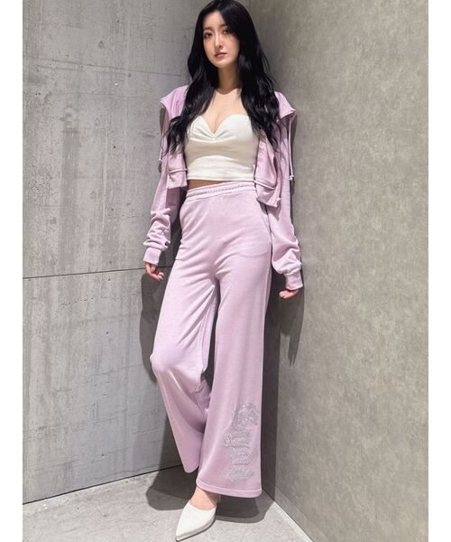 GYDA（ジェイダ）の「GYDA Short ラメパーカー【SETUP着用可】（パーカー・レディース・グレー/オフホワイト/パープル/ブラック・FREE）」の20枚目の写真