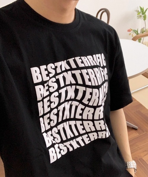 NOWLE(ノウル)の「【NOWLE】ウェーブロゴ クルーネック 半袖 Tシャツ(Tシャツ/カットソー・メンズ・ブラック/レッド・MEDIUM/LARGE/X-LARGE)」の16枚目の写真