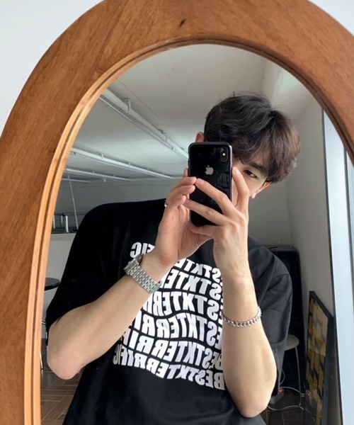 NOWLE(ノウル)の「【NOWLE】ウェーブロゴ クルーネック 半袖 Tシャツ(Tシャツ/カットソー・メンズ・ブラック/レッド・MEDIUM/LARGE/X-LARGE)」の20枚目の写真