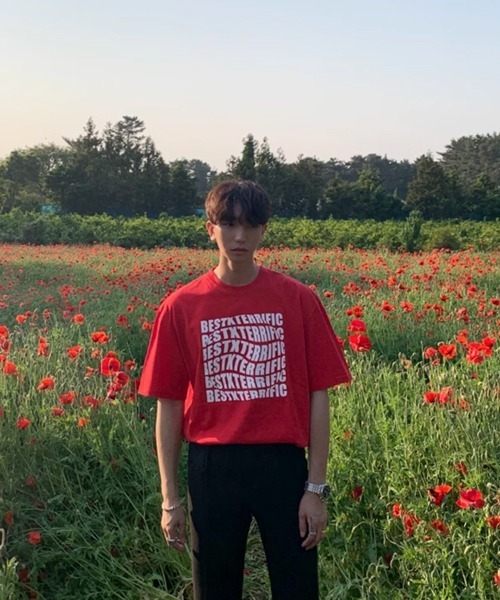 NOWLE(ノウル)の「【NOWLE】ウェーブロゴ クルーネック 半袖 Tシャツ(Tシャツ/カットソー・メンズ・ブラック/レッド・MEDIUM/LARGE/X-LARGE)」の10枚目の写真