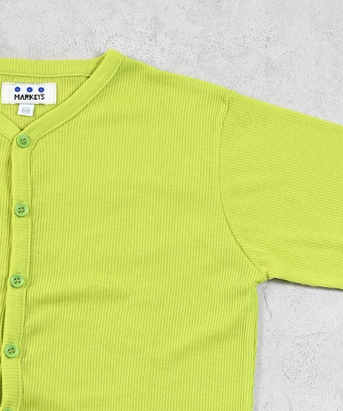 MARKEY'S(マーキーズ)の「薄手リブ長袖カーディガン(カーディガン/ボレロ・キッズ・ライトグリーン/オフホワイト/ライトグレー・90/100/110/120/80/130/95/140/150)」の9枚目の写真