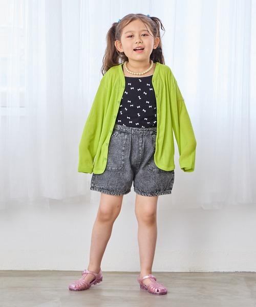 MARKEY'S(マーキーズ)の「薄手リブ長袖カーディガン(カーディガン/ボレロ・キッズ・ライトグリーン/オフホワイト/ライトグレー・90/100/110/120/80/130/95/140/150)」の7枚目の写真