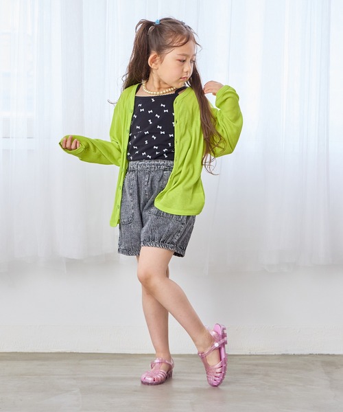 MARKEY'S(マーキーズ)の「薄手リブ長袖カーディガン(カーディガン/ボレロ・キッズ・ライトグリーン/オフホワイト/ライトグレー・90/100/110/120/80/130/95/140/150)」の6枚目の写真