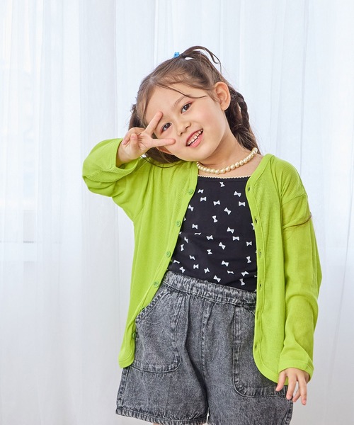 MARKEY'S(マーキーズ)の「薄手リブ長袖カーディガン(カーディガン/ボレロ・キッズ・ライトグリーン/オフホワイト/ライトグレー・90/100/110/120/80/130/95/140/150)」の17枚目の写真