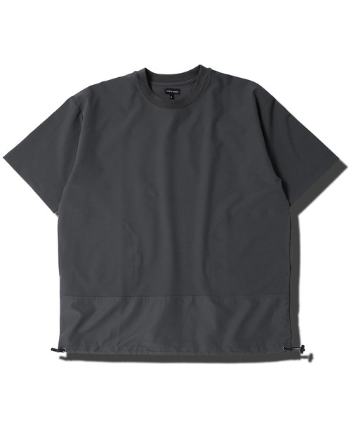 jiggys shop(ジギーズショップ)の「テックミニ裏毛 ドローコード 半袖Tシャツ アクティブウェア(Tシャツ/カットソー・メンズ・ブラック/グレー/ホワイト/カーキ・X-LARGE/LARGE/MEDIUM)」の12枚目の写真