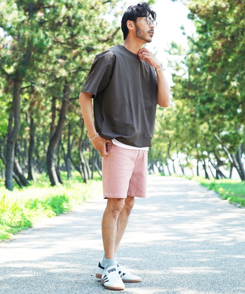 jiggys shop(ジギーズショップ)の「テックミニ裏毛 ドローコード 半袖Tシャツ アクティブウェア(Tシャツ/カットソー・メンズ・ブラック/グレー/ホワイト/カーキ・X-LARGE/LARGE/MEDIUM)」の13枚目の写真