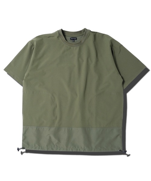jiggys shop(ジギーズショップ)の「テックミニ裏毛 ドローコード 半袖Tシャツ アクティブウェア(Tシャツ/カットソー・メンズ・ブラック/グレー/ホワイト/カーキ・X-LARGE/LARGE/MEDIUM)」の14枚目の写真