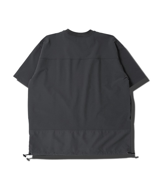 jiggys shop(ジギーズショップ)の「テックミニ裏毛 ドローコード 半袖Tシャツ アクティブウェア(Tシャツ/カットソー・メンズ・ブラック/グレー/ホワイト/カーキ・X-LARGE/LARGE/MEDIUM)」の8枚目の写真