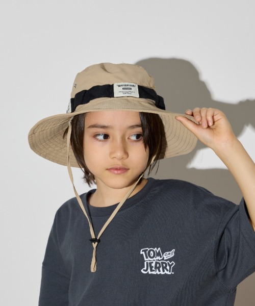Auntie Rosa Holiday(アンティローザホリデー)の「サファリバケットハット(ハット・キッズ・ベージュ/ネイビー/ブラック/チャコールグレー・FREE)」の7枚目の写真