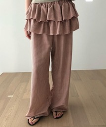 Vipoa（ヴィポア）の「チェック柄フリルレイヤードパンツ（その他パンツ）」