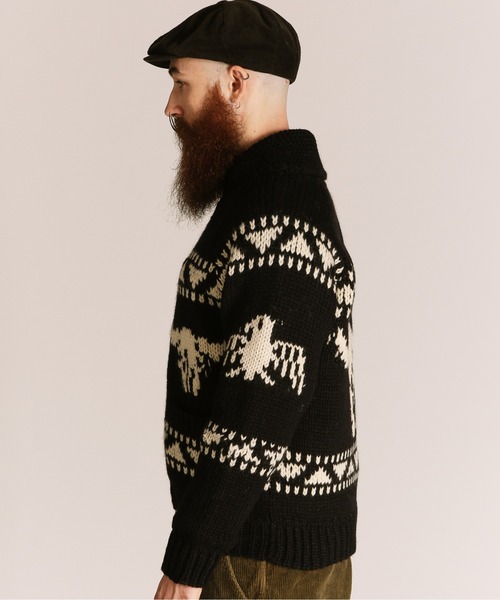 schott（ショット）の「Schott/ショット/COWICHAN KNIT/カウチンニット（ニット/セーター・メンズ・ブラック/グレー・M/XL/L）」の12枚目の写真