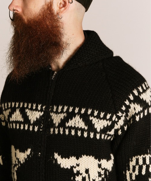 schott（ショット）の「Schott/ショット/COWICHAN KNIT/カウチンニット（ニット/セーター・メンズ・ブラック/グレー・M/XL/L）」の20枚目の写真