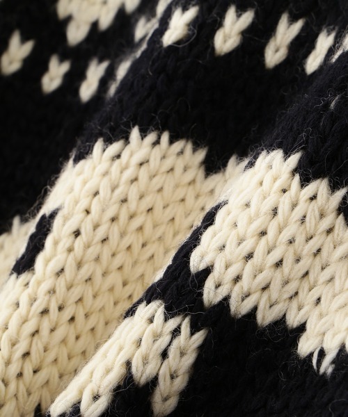 schott（ショット）の「Schott/ショット/COWICHAN KNIT/カウチンニット（ニット/セーター・メンズ・ブラック/グレー・M/XL/L）」の10枚目の写真