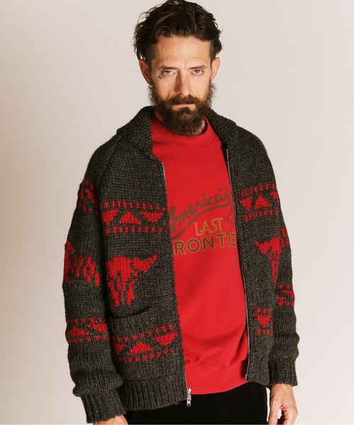 schott（ショット）の「Schott/ショット/COWICHAN KNIT/カウチンニット（ニット/セーター・メンズ・ブラック/グレー・M/XL/L）」の21枚目の写真