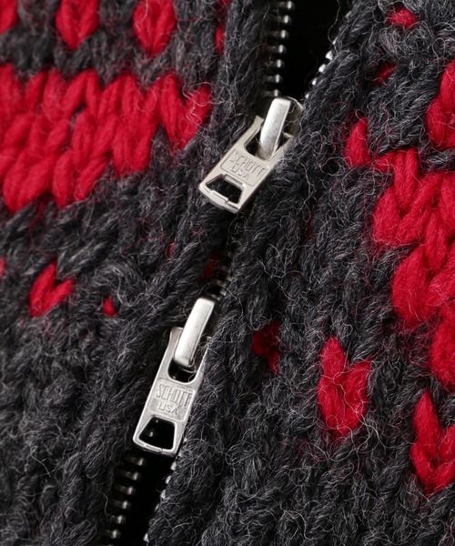 schott（ショット）の「Schott/ショット/COWICHAN KNIT/カウチンニット（ニット/セーター・メンズ・ブラック/グレー・M/XL/L）」の15枚目の写真