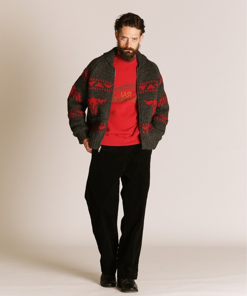 schott（ショット）の「Schott/ショット/COWICHAN KNIT/カウチンニット（ニット/セーター・メンズ・ブラック/グレー・M/XL/L）」の3枚目の写真