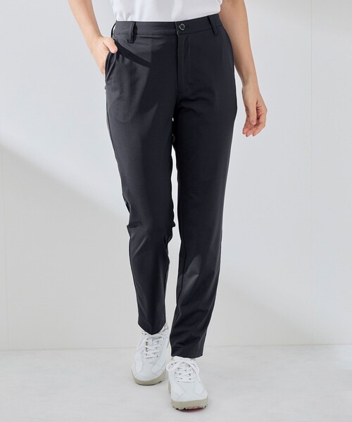 JUN&ROPE'（ジュンアンドロペ）の「【吸水速乾】【接触冷感】トリコットテーパードパンツ（その他パンツ・レディース・ブラック/ネイビー・M/S/L）」の2枚目の写真