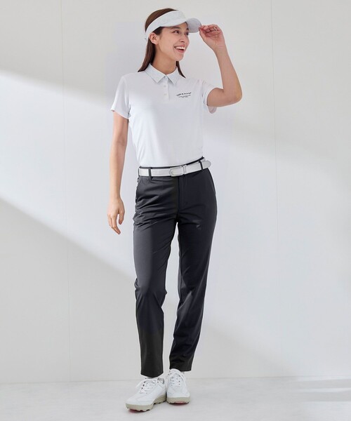 JUN&ROPE'（ジュンアンドロペ）の「【吸水速乾】【接触冷感】トリコットテーパードパンツ（その他パンツ・レディース・ブラック/ネイビー・M/S/L）」の4枚目の写真