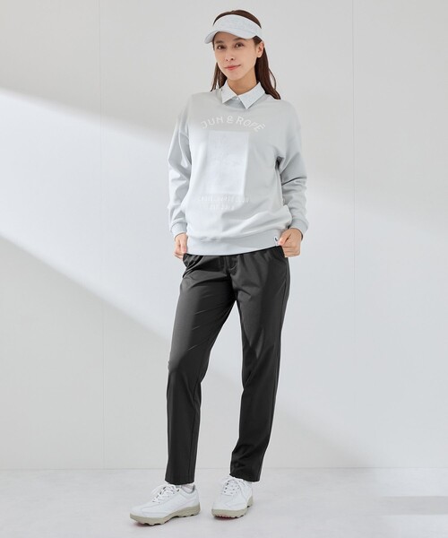 JUN&ROPE'（ジュンアンドロペ）の「【吸水速乾】【接触冷感】トリコットテーパードパンツ（その他パンツ・レディース・ブラック/ネイビー・M/S/L）」の7枚目の写真