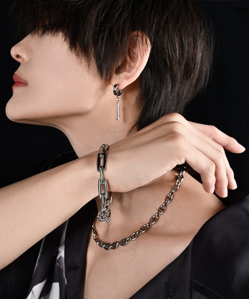 surgical stainless rod ear cuff / サージカルステンレス ロッド