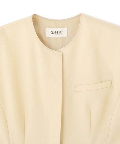 ETRE TOKYO(エトレトウキョウ)の「SANTEハイカウントロングジレドレス(ドレス・レディース・ネイビー/アイボリー・S/M)」の10枚目の写真