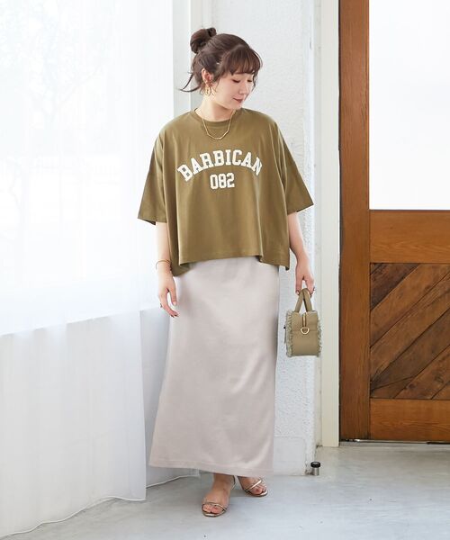 le.coeur blanc（ルクールブラン）の「《手洗い可能》シャイニーナロースカート（スカート・レディース・グレイッシュベージュ/ブラウン・38）」の15枚目の写真