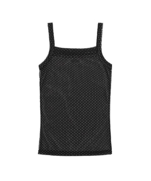 タンクトップ ノースリーブ 「FANCY CLUB」3-Way Dot Mesh Layered Sleeveless レディース FANCY CLUB】3-Way Dot Mesh Layered Sleeveless（タンクトップ