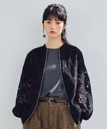 MEDE 19F ブラック スリーブレスジャケット MEDE19F ギャザースリーブ シアーブルゾン〈ブラック〉｜MEDE19F