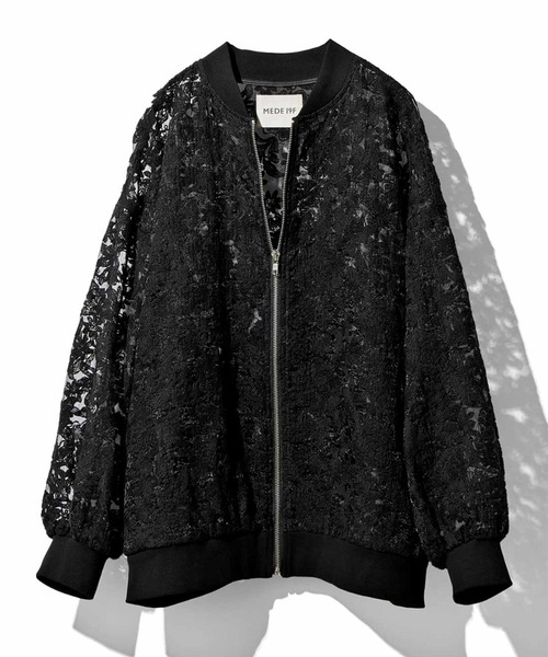 MEDE19F（メデジュウキュウ）の「ＭＥＤＥ１９Ｆ　オーガンジーレースブルゾン（ブルゾン・レディース・オフホワイト/ブラック・M/L/LL）」の19枚目の写真