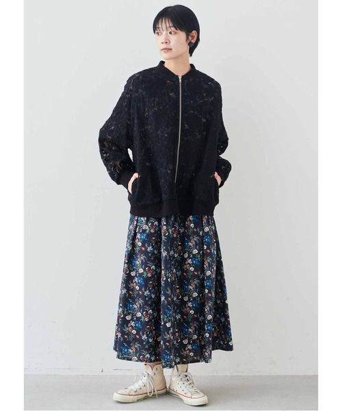 MEDE19F（メデジュウキュウ）の「ＭＥＤＥ１９Ｆ　オーガンジーレースブルゾン（ブルゾン・レディース・オフホワイト/ブラック・M/L/LL）」の11枚目の写真