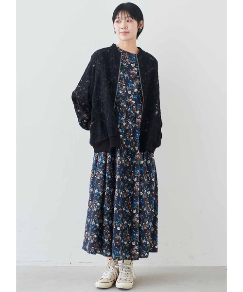 MEDE19F（メデジュウキュウ）の「ＭＥＤＥ１９Ｆ　オーガンジーレースブルゾン（ブルゾン・レディース・オフホワイト/ブラック・M/L/LL）」の10枚目の写真