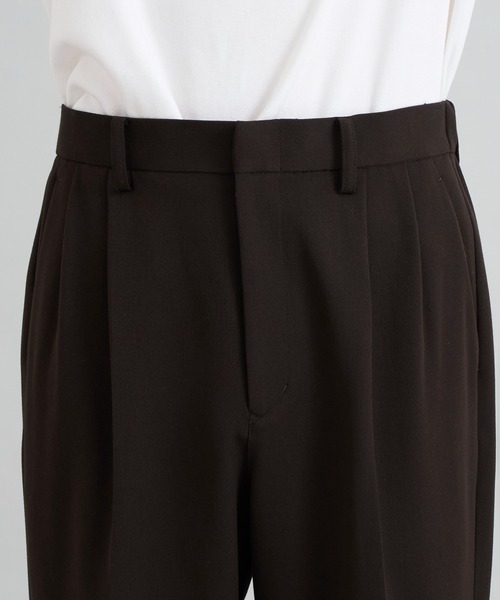 STUDIOUS（ステュディオス）の「【STUDIOUS×CITY TOKYO】ライクラストレートスラックス（スラックス・メンズ・グレー/ダークブラウン・2/1/3）」の3枚目の写真