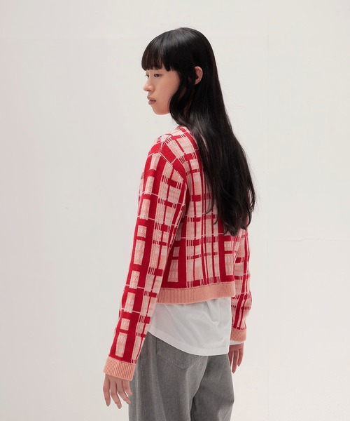 セール】TSURU by Mariko Oikawa / Mikey(チェック柄カーディガン KN