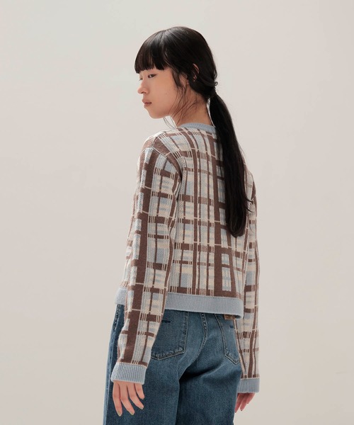 セール】TSURU by Mariko Oikawa / Mikey(チェック柄カーディガン KN