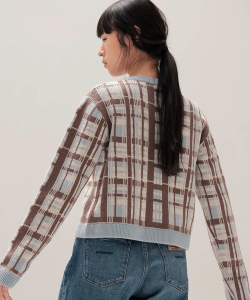 セール】TSURU by Mariko Oikawa / Mikey(チェック柄カーディガン KN