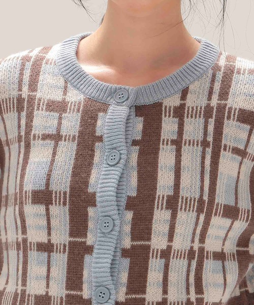 美品　一度着用　ツルバイマリコオイカワ　新作　Mikey カーディガン　ブルー 美品 一度着用 ツルバイマリコオイカワ 新作 Mikey カーディガン ブルー