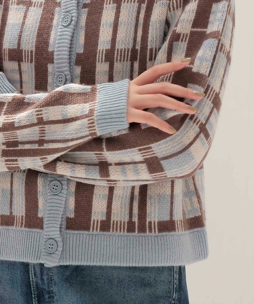 セール】TSURU by Mariko Oikawa / Mikey(チェック柄カーディガン KN