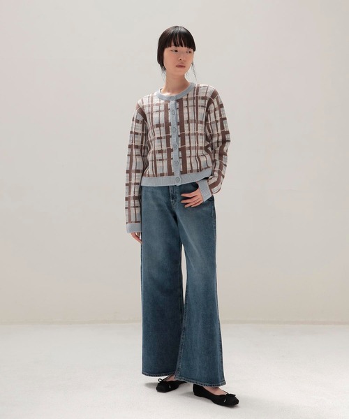 セール】TSURU by Mariko Oikawa / Mikey(チェック柄カーディガン KN