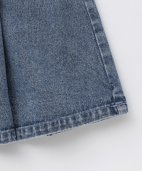 pom ponette junior（ポンポネットジュニア）の「【接触冷感】タックスカート×インパンセット（スカート・キッズ・ライトブルー/オフホワイト・L:160cm/S:140cm/M:150cm/LL(165cm)）」の9枚目の写真