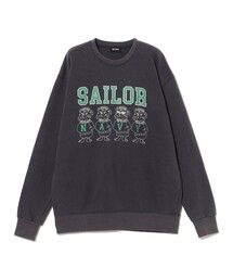 BEAMS T | SAILOR CREWNECK SWEAT(NAVY)(スウェット)