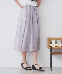 index | シアーギャザーフレアスカート【洗濯機洗い可】(スカート)