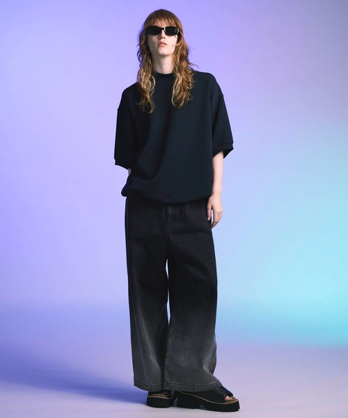 UNISEX》Prime-Over Mock Neck Sweat Short Sleeve Pullover/プライム