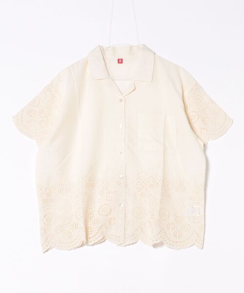 チャイハネ（チャイハネ）の「【チャイハネ】ヴィハナシフリー刺繍開襟シャツ（シャツ/ブラウス・レディース・ターコイズブルー/ホワイト/ブラック/パープル・FREE）」の2枚目の写真