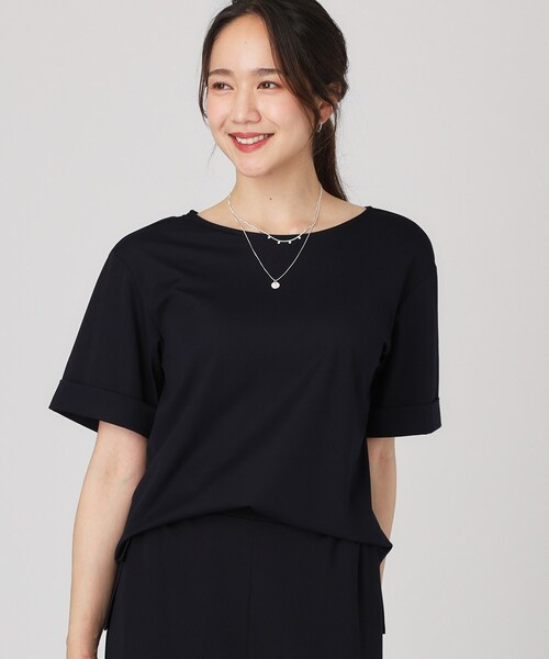 COUP DE CHANCE(クードシャンス)の「【手洗い可】袖デザインのプルオーバー(Tシャツ/カットソー・レディース・ライトグレー/ホワイト/ネイビー・40/38/36/34)」の3枚目の写真