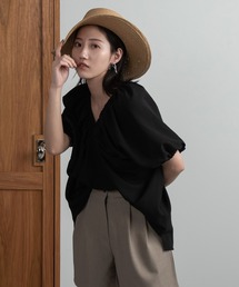amiur エミレ　ブラウス Amiur（エミレ）の「puff sleeve ribbon blouse（シャツ