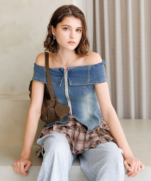 FOREVER 21（フォーエバー トゥエンティーワン）の「【2025SS】ティアードチェックミニスカート（スカート・レディース・ブラウン/グレー・FREE）」の5枚目の写真