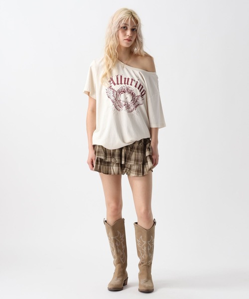 FOREVER 21（フォーエバー トゥエンティーワン）の「【2025SS】ティアードチェックミニスカート（スカート・レディース・ブラウン/グレー・FREE）」の6枚目の写真