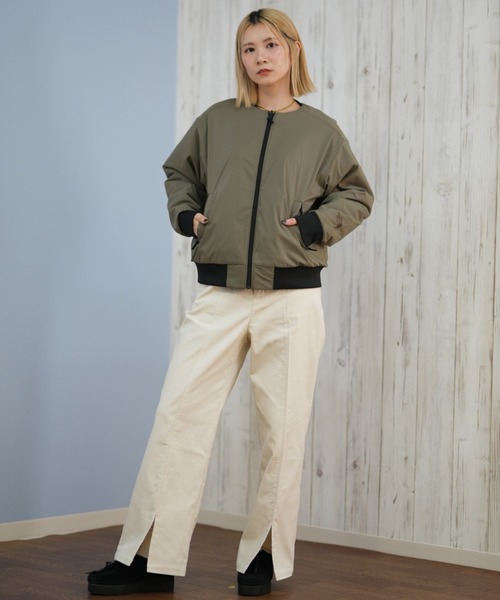 THE NORTH FACE(ザノースフェイス)の「THE NORTH FACE/ザ・ノース・フェイス TECH AIR RN JK ジャケット ブルゾン リバーシブル 無地 NTW62580(ブルゾン・レディース・オリーブ×ブラック/ブラック・XL/L/M)」の9枚目の写真