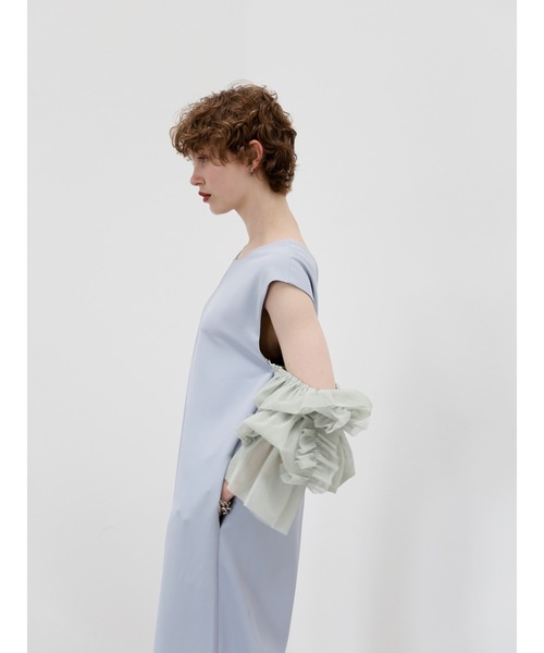 Katrin TOKYO(カトリーントーキョー)の「3way tulle sleeve all-in-one(サロペット/オーバーオール・レディース・ブルー/ダークブラウン/ベージュ系・S/M/XS-Short/XS-Regular)」の3枚目の写真