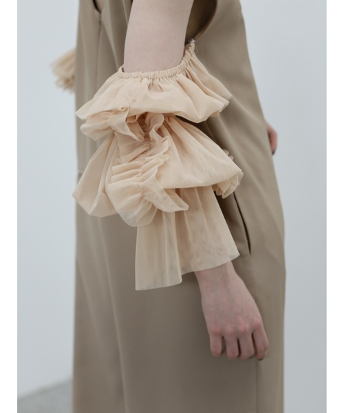 Katrin TOKYO(カトリーントーキョー)の「3way tulle sleeve all-in-one(サロペット/オーバーオール・レディース・ブルー/ダークブラウン/ベージュ系・S/M/XS-Short/XS-Regular)」の11枚目の写真